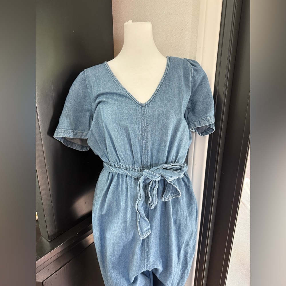 Madewell Sky Blue Denim Jumpsuit